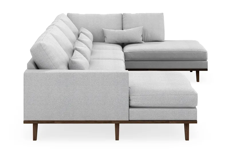 Copenhagen 5-sits Högervänd U-formad Soffa med Divan och Schäslong i Tyg - Ljusgrå - Möbler - Soffa - U-soffa