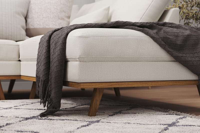 Copenhagen 5-sits Högervänd U-formad Soffa med Divan och Schäslong i Tyg - Ljusgrå - Möbler - Soffa - U-soffa