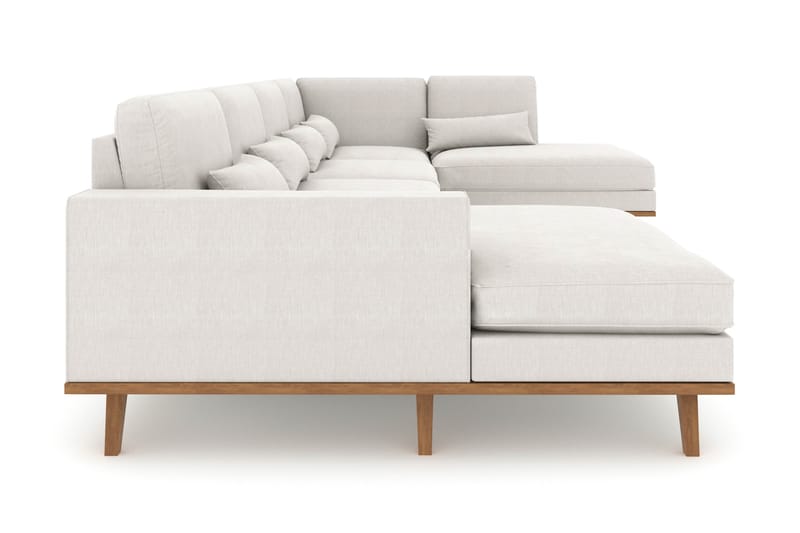 Copenhagen 5-sits Högervänd U-formad Soffa med Divan och Schäslong i Tyg - Ljusgrå - Möbler - Soffa - U-soffa