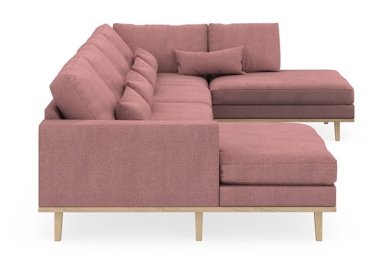 Copenhagen 5-sits Högervänd U-formad Soffa med Divan och Schäslong i Tyg - Rosa - Möbler - Soffa - U-soffa