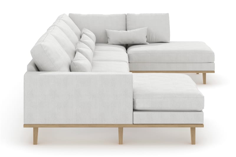 Copenhagen 5-sits Högervänd U-formad Soffa med Divan och Schäslong i Tyg - Vit - Möbler - Soffa - U-soffa
