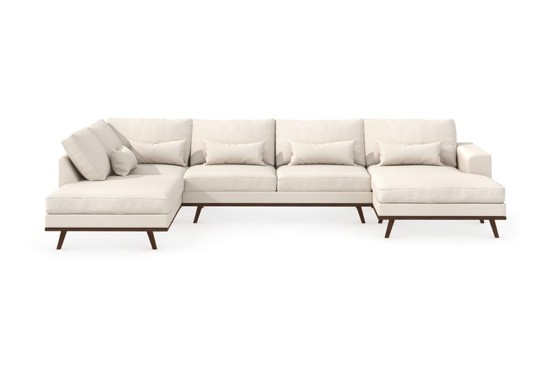 Copenhagen 5-sits Vänstervänd U-formad Large Soffa med Divan och Schäslong i Tyg - Beige - Möbler - Soffa - U-soffa