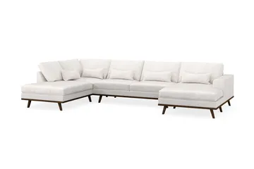 Copenhagen 5-sits Vänstervänd U-formad Soffa med Divan och Schäslong i Bouclé - Vit - Möbler - Soffa - U-soffa
