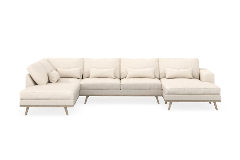 Copenhagen 5-sits Vänstervänd U-formad Soffa med Divan och Schäslong i Manchester - Beige - Möbler - Soffa - U-soffa