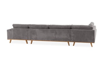 Copenhagen 5-sits Vänstervänd U-formad Soffa med Divan och Schäslong i Manchester - Mörkgrå - Möbler - Soffa - U-soffa