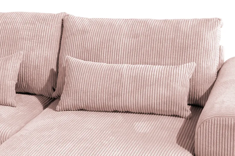 Copenhagen 5-sits Vänstervänd U-formad Soffa med Divan och Schäslong i Manchester - Rosa - Möbler - Soffa - U-soffa
