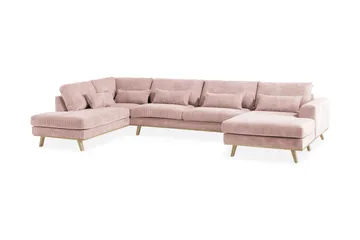 Copenhagen 5-sits Vänstervänd U-formad Soffa med Divan och Schäslong i Manchester - Rosa - Möbler - Soffa - U-soffa