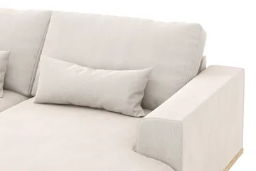 Copenhagen 5-sits Vänstervänd U-formad Soffa med Divan och Schäslong i Sammet - Krämvit - Möbler - Soffa - U-soffa