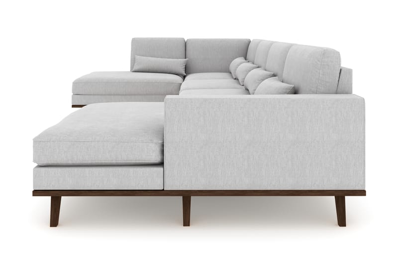 Copenhagen 5-sits Vänstervänd U-formad Soffa med Divan och Schäslong i Tyg - Grå - Möbler - Soffa - U-soffa