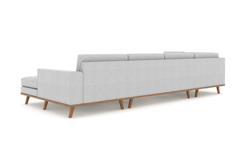 Copenhagen 5-sits Vänstervänd U-formad Soffa med Divan och Schäslong i Tyg - Grå - Möbler - Soffa - U-soffa