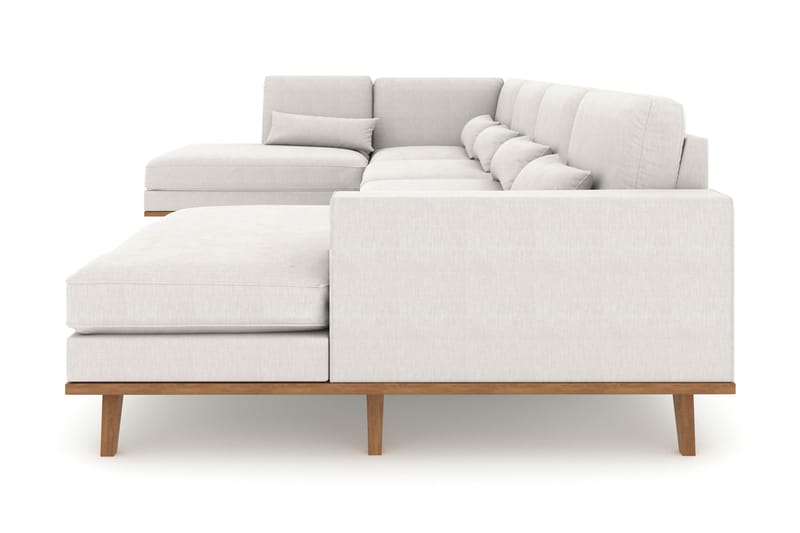 Copenhagen 5-sits Vänstervänd U-formad Soffa med Divan och Schäslong i Tyg - Ljusgrå - Möbler - Soffa - U-soffa