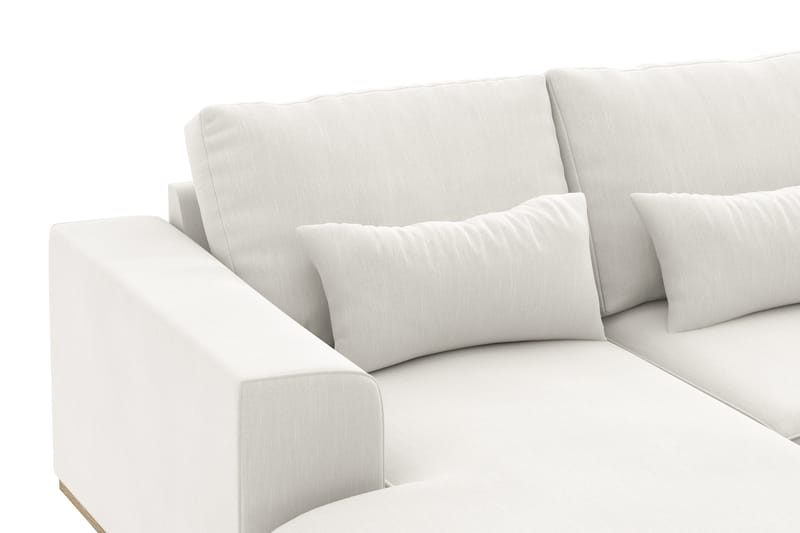 Copenhagen Compact 4-sits Högervänd U-formad Soffa med Divan och Schäslong i Tyg - Ljusgrå - Möbler - Soffa - U-soffa
