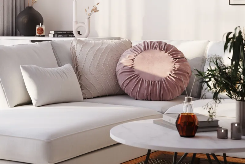 Copenhagen Compact 4-sits Högervänd U-formad Soffa med Divan och Schäslong i Tyg - Ljusgrå - Möbler - Soffa - U-soffa