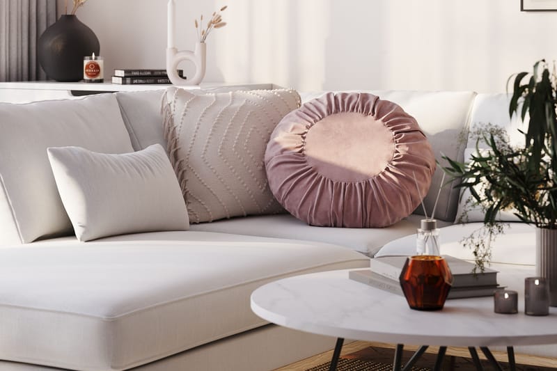 Copenhagen Compact 4-sits Vänstervänd U-formad Soffa med Divan och Schäslong i Tyg - Ljusgrå - Möbler - Soffa - U-soffa