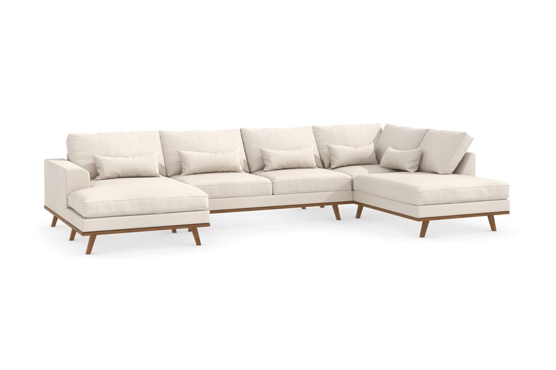 Copenhagen U-Soffa - Beige/Ek - U-soffa