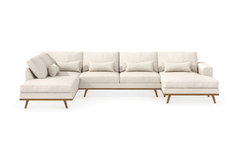 Copenhagen U-Soffa - Beige/Ek - U-soffa