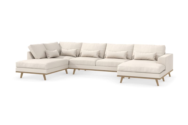 Copenhagen U-Soffa - Beige/Ek - U-soffa