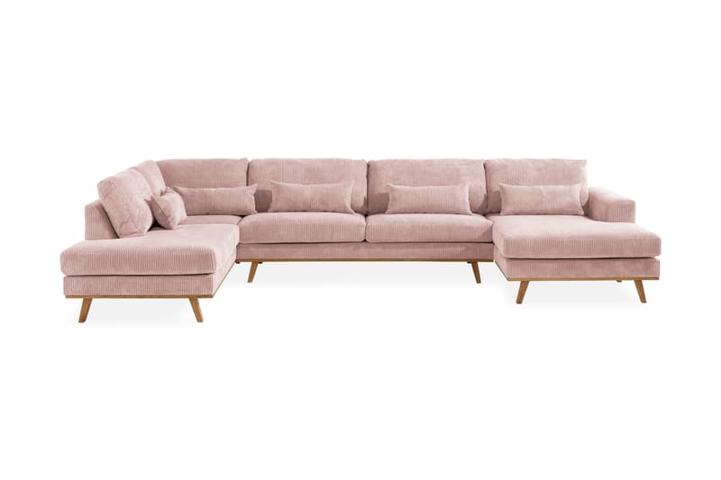 Copenhagen U-Soffa - Rosa/Ek - U-soffa