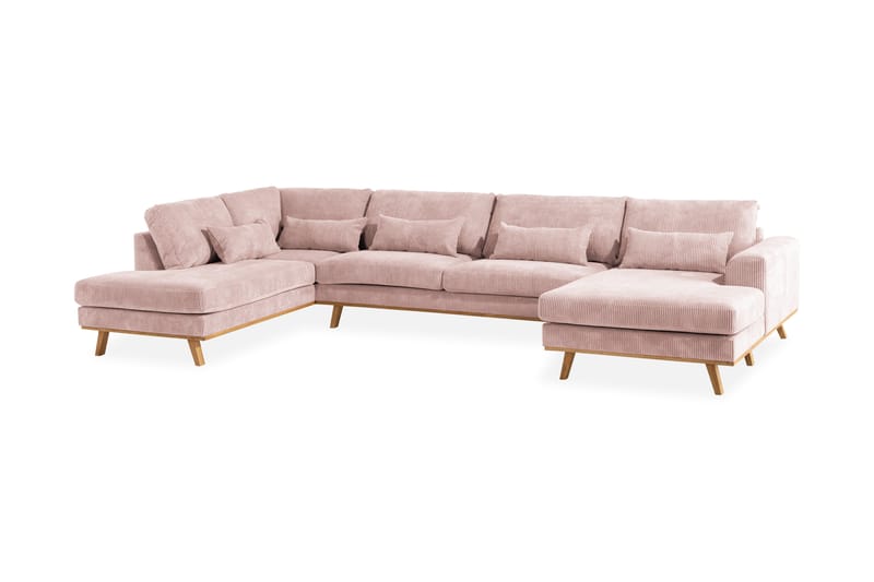 Copenhagen U-Soffa - Rosa/Ek - U-soffa