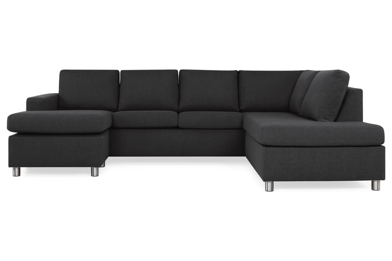 Crazy 4-sits Högervänd U-formad Large Soffa med Divan och Schäslong i Tyg - Antracit - Möbler - Soffa - U-soffa