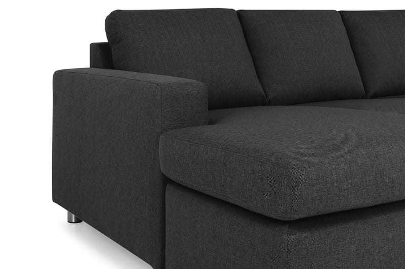 Crazy 4-sits Högervänd U-formad Large Soffa med Divan och Schäslong i Tyg - Antracit - Möbler - Soffa - U-soffa
