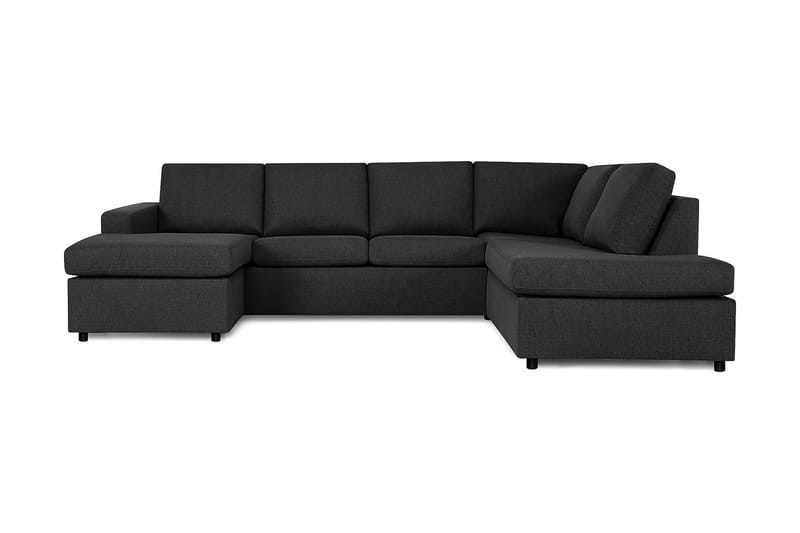 Crazy 4-sits Högervänd U-formad Large Soffa med Divan och Schäslong i Tyg - Antracit - Möbler - Soffa - Skinnsoffor