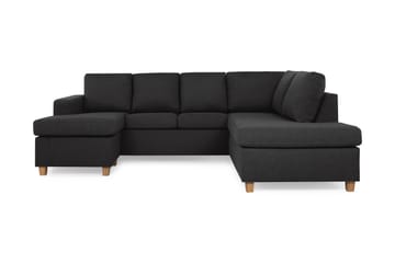 Crazy 4-sits Högervänd U-formad Large Soffa med Divan och Schäslong i Tyg