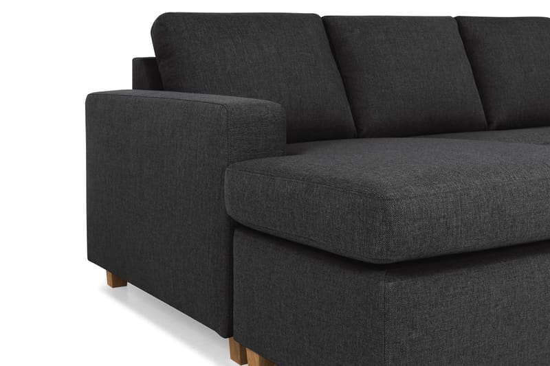 Crazy 4-sits Högervänd U-formad Large Soffa med Divan och Schäslong i Tyg - Antracit - Möbler - Soffa - U-soffa