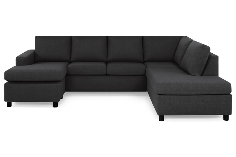 Crazy 4-sits Högervänd U-formad Large Soffa med Divan och Schäslong i Tyg - Antracit - Möbler - Soffa - U-soffa