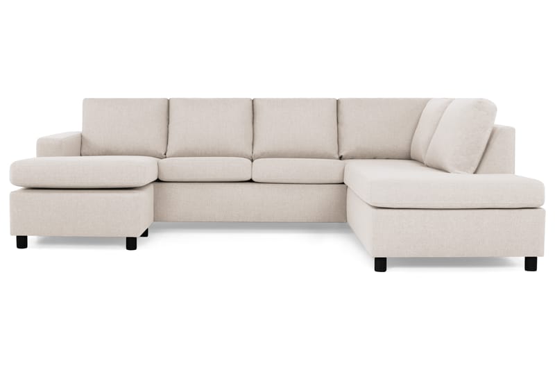 Crazy 4-sits Högervänd U-formad Large Soffa med Divan och Schäslong i Tyg - Beige - Möbler - Soffa - U-soffa