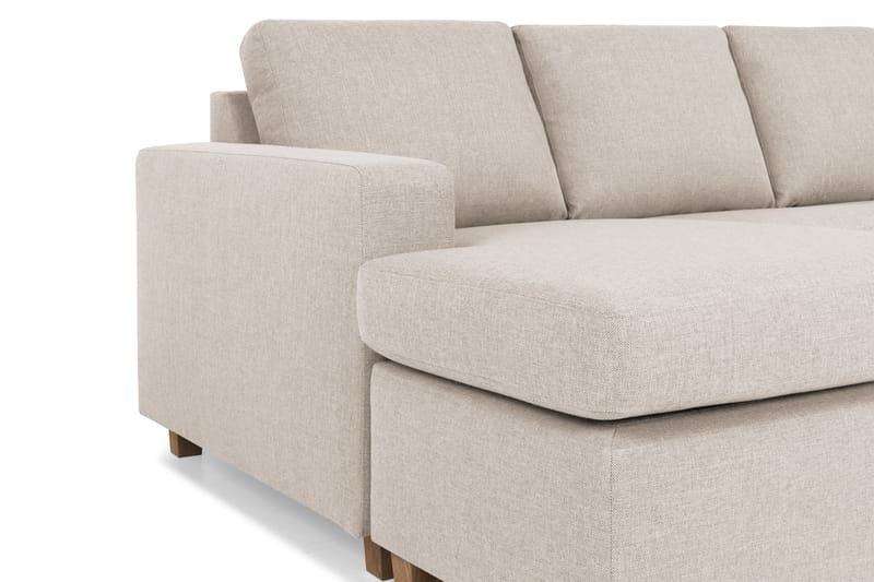 Crazy 4-sits Högervänd U-formad Large Soffa med Divan och Schäslong i Tyg - Beige - Möbler - Soffa - U-soffa