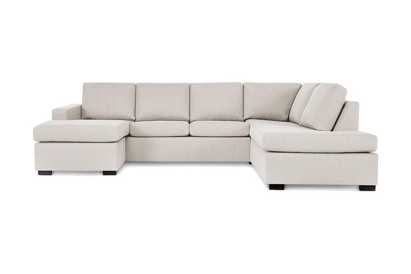 Crazy 4-sits Högervänd U-formad Large Soffa med Divan och Schäslong i Tyg - Beige - Möbler - Soffa - U-soffa