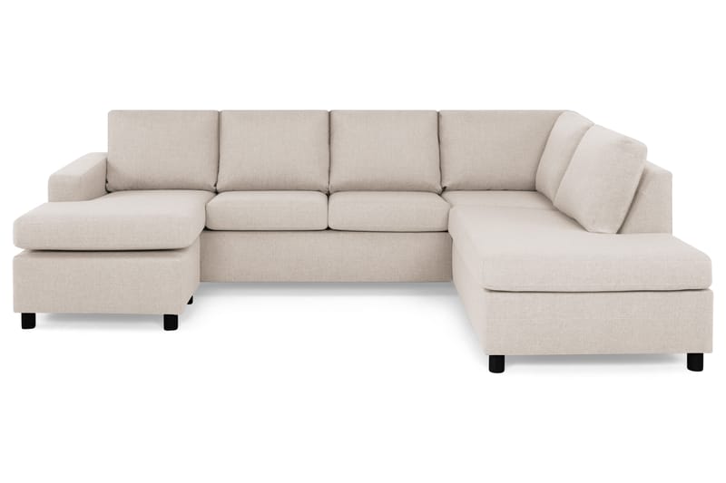 Crazy 4-sits Högervänd U-formad Large Soffa med Divan och Schäslong i Tyg - Beige - Möbler - Soffa - U-soffa