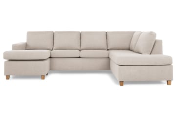 Crazy 4-sits Högervänd U-formad Large Soffa med Divan och Schäslong i Tyg