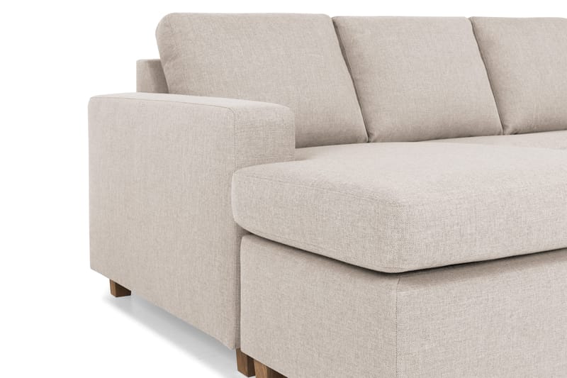 Crazy 4-sits Högervänd U-formad Large Soffa med Divan och Schäslong i Tyg - Beige - Möbler - Soffa - U-soffa