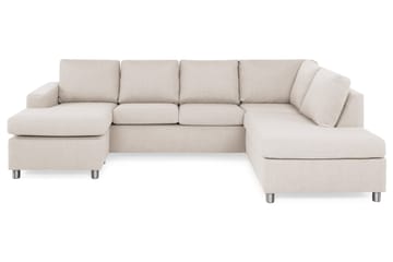 Crazy 4-sits Högervänd U-formad Large Soffa med Divan och Schäslong i Tyg