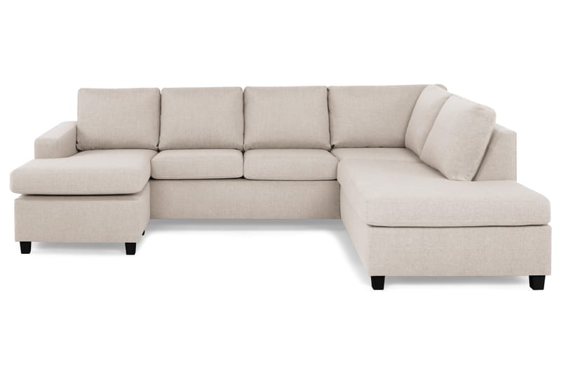 Crazy 4-sits Högervänd U-formad Large Soffa med Divan och Schäslong i Tyg - Beige - Möbler - Soffa - U-soffa