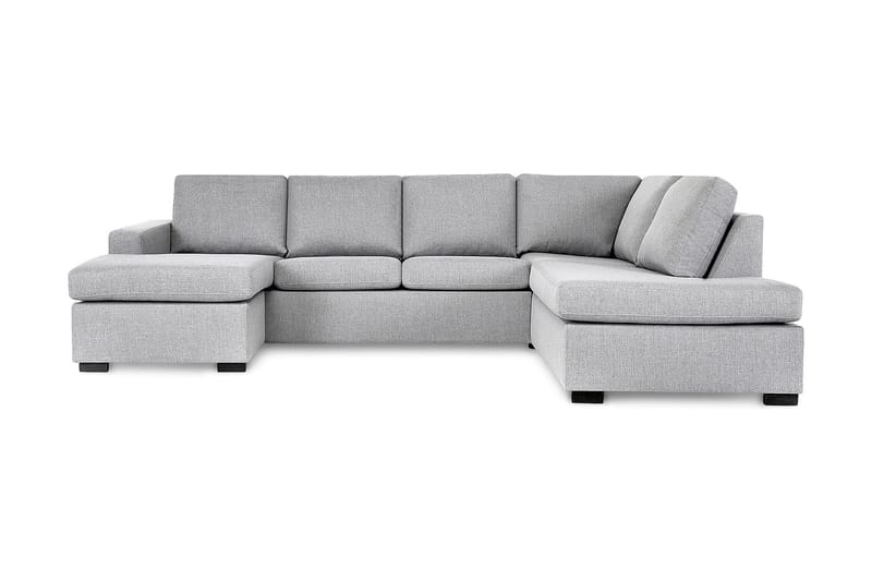 Crazy 4-sits Högervänd U-formad Large Soffa med Divan och Schäslong i Tyg - Grå - Möbler - Soffa - U-soffa
