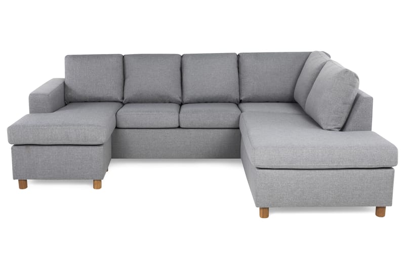 Crazy 4-sits Högervänd U-formad Large Soffa med Divan och Schäslong i Tyg - Grå - Möbler - Soffa - U-soffa