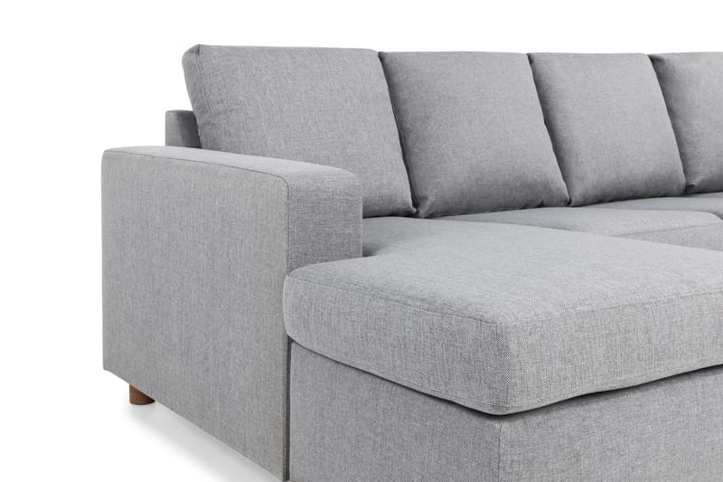 Crazy 4-sits Högervänd U-formad Large Soffa med Divan och Schäslong i Tyg - Grå - Möbler - Soffa - U-soffa