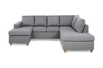 Crazy 4-sits Högervänd U-formad Large Soffa med Divan och Schäslong i Tyg