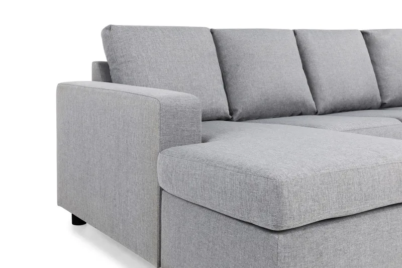Crazy 4-sits Högervänd U-formad Large Soffa med Divan och Schäslong i Tyg - Grå - Möbler - Soffa - U-soffa