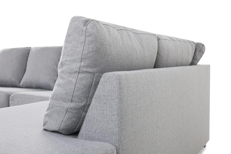 Crazy 4-sits Högervänd U-formad Large Soffa med Divan och Schäslong i Tyg - Grå - Möbler - Soffa - U-soffa