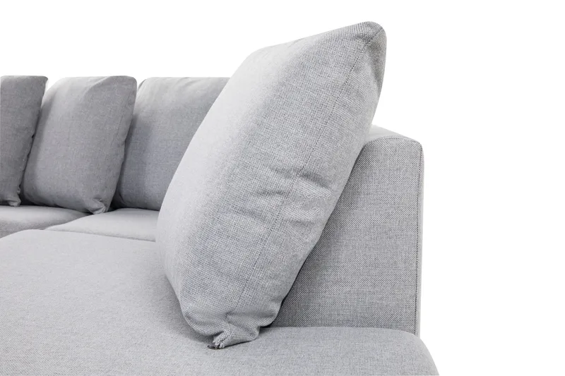 Crazy 4-sits Högervänd U-formad Large Soffa med Divan och Schäslong i Tyg inkl Kuvertkuddar - Grå - Möbler - Soffa - U-soffa