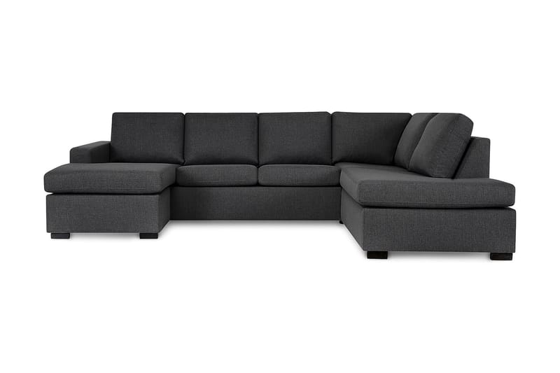 Crazy 4-sits Högervänd U-formad Large Soffa med Divan och Schäslong i Tyg - Mörkgrå - Möbler - Soffa - Skinnsoffor