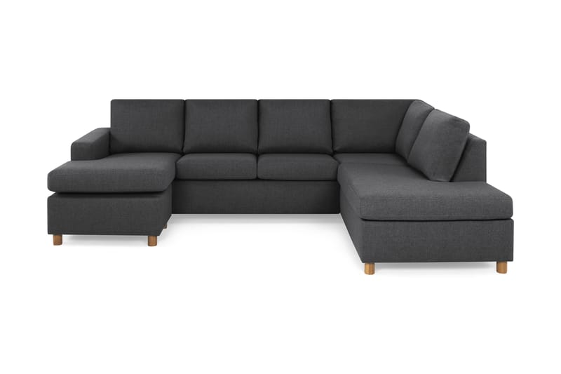 Crazy 4-sits Högervänd U-formad Large Soffa med Divan och Schäslong i Tyg - Mörkgrå - Möbler - Soffa - U-soffa