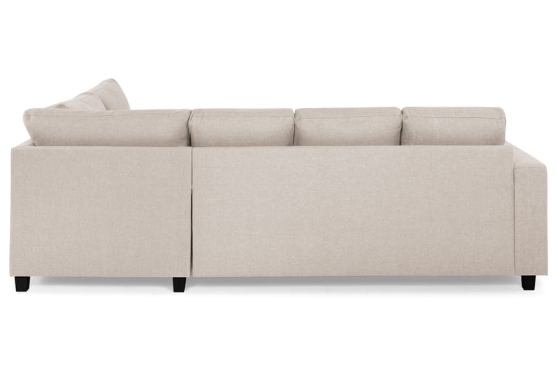 Crazy 4-sits Högervänd U-formad Small Soffa med Divan och Schäslong i Tyg - Beige - Möbler - Soffa - U-soffa