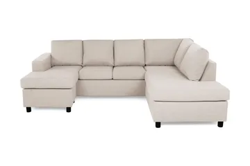 Crazy 4-sits Högervänd U-formad Small Soffa med Divan och Schäslong i Tyg