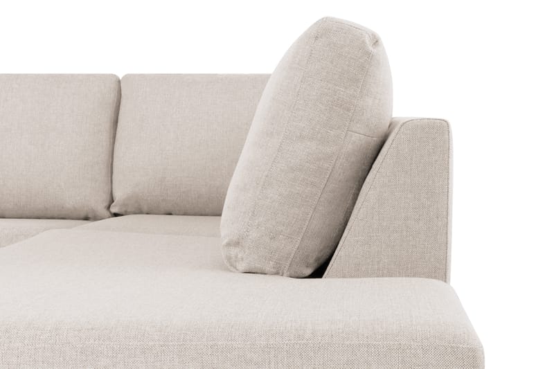 Crazy 4-sits Högervänd U-formad Small Soffa med Divan och Schäslong i Tyg - Beige - Möbler - Soffa - U-soffa