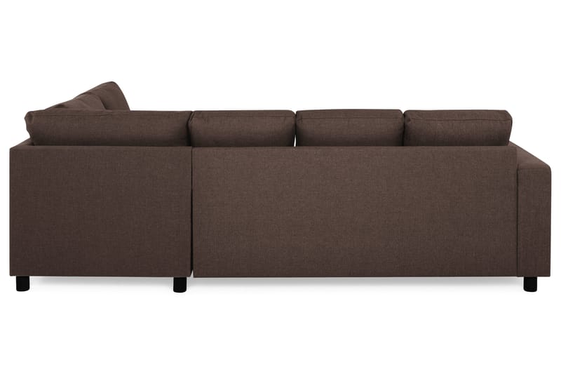 Crazy 4-sits Högervänd U-formad Small Soffa med Divan och Schäslong i Tyg - Brun - Möbler - Soffa - U-soffa